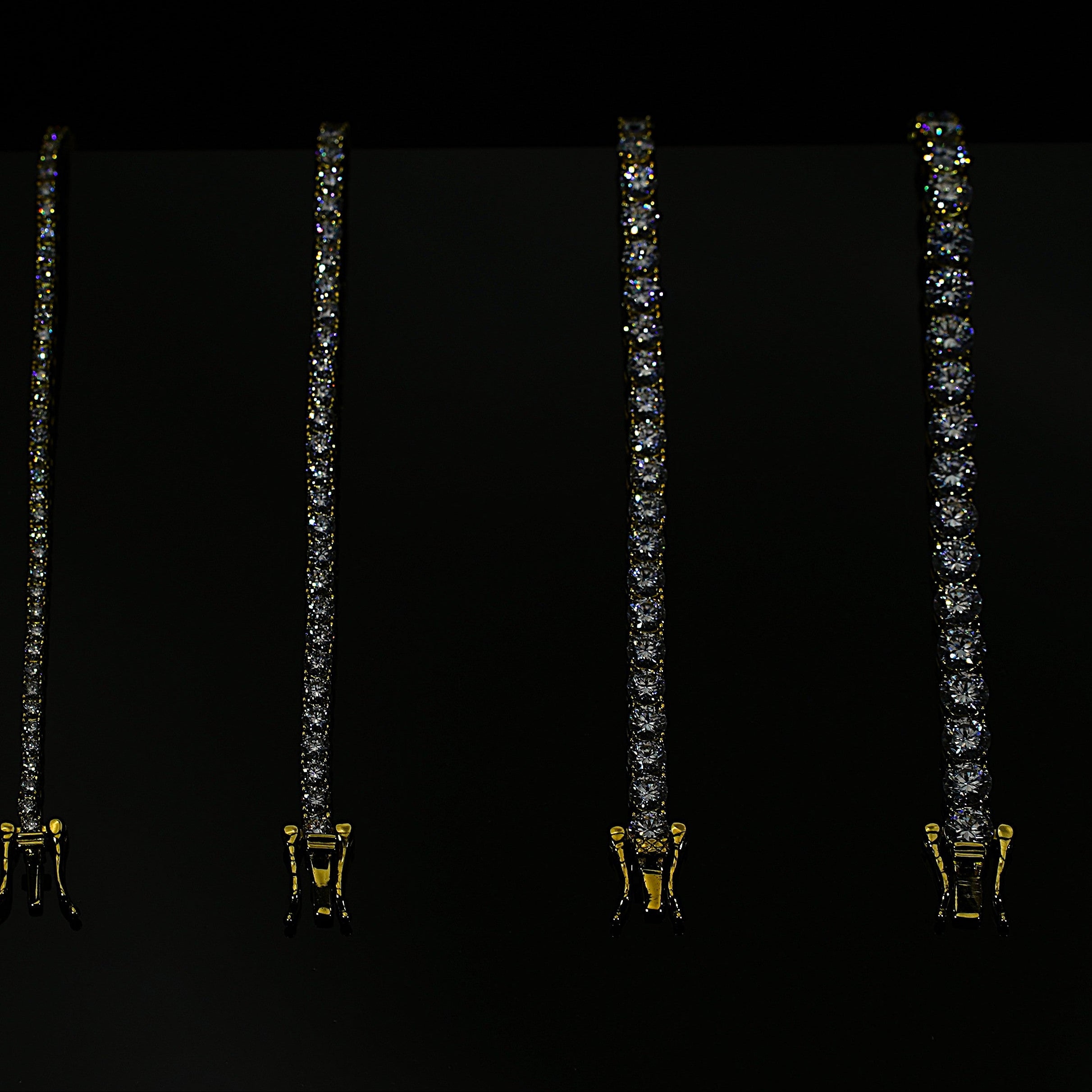 Lipari 925 18k guldpläterad moissanite tennis armband