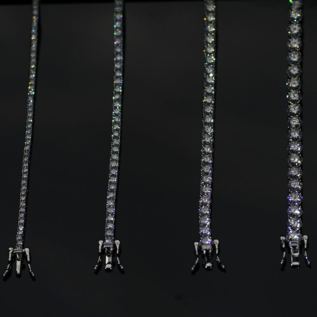 Lipari silver 925 rodium-pläterat moissanite tennis armband