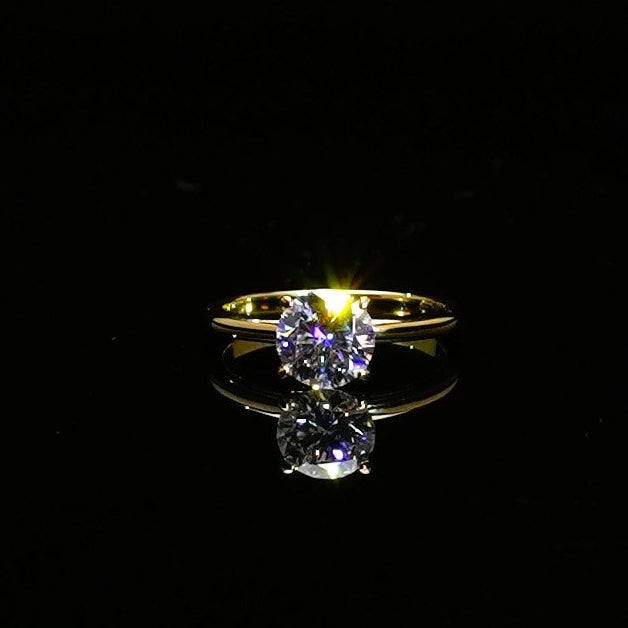 14k Gold-filled moissanite ring 1-3 CT
