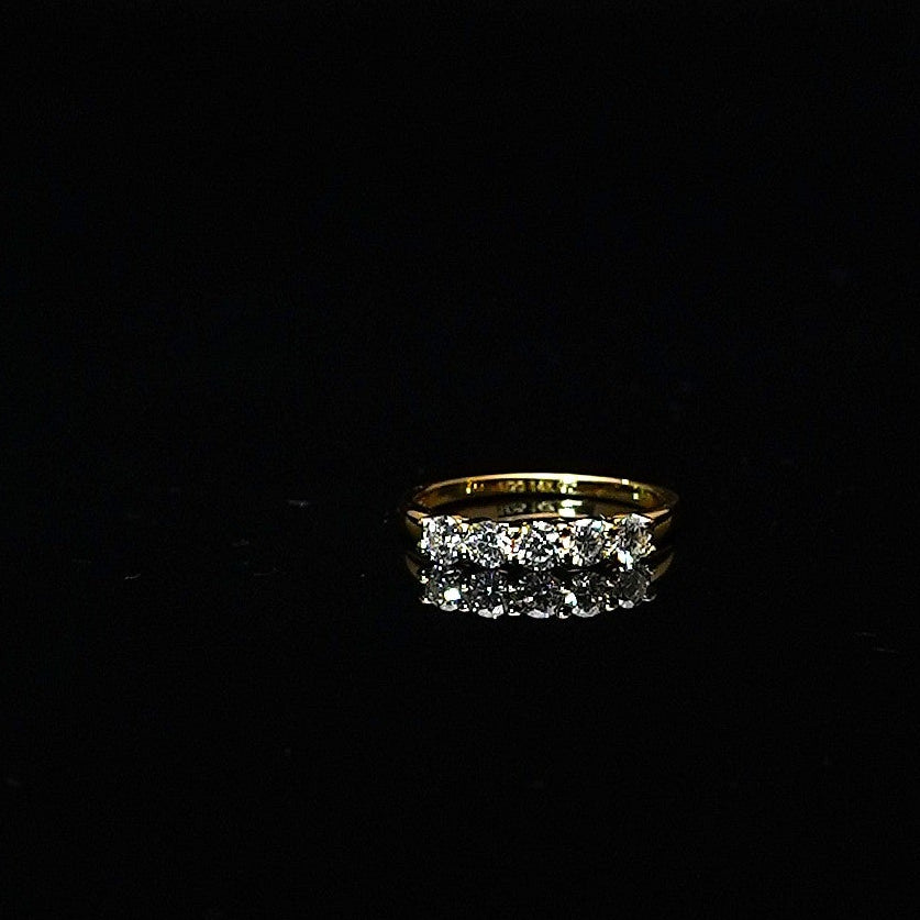 14k GF femstens moissanite ring